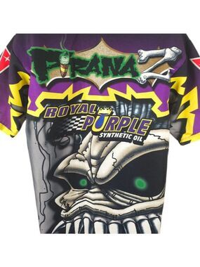 Vintage PiranaZ NHRA Racing Pit Crew Shirt Mens Size Small 90s Jersey USA